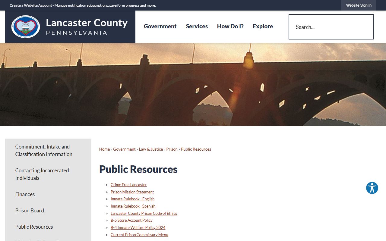 Lancaster County arrest records prison public resources