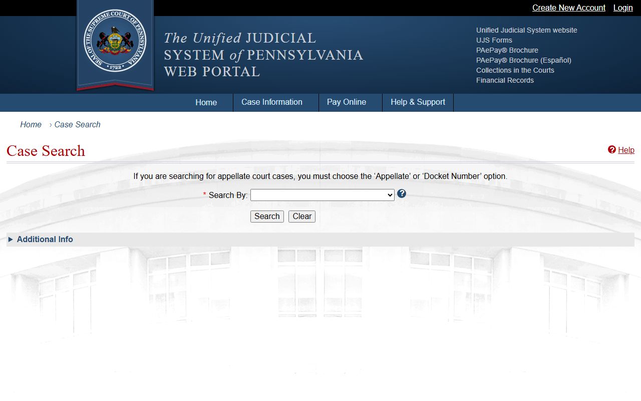 Lancaster County court dockets UJS public case search