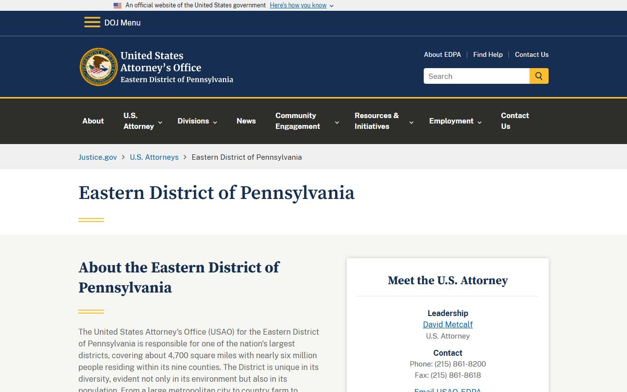 Lancaster County criminal court records federal prosecution source