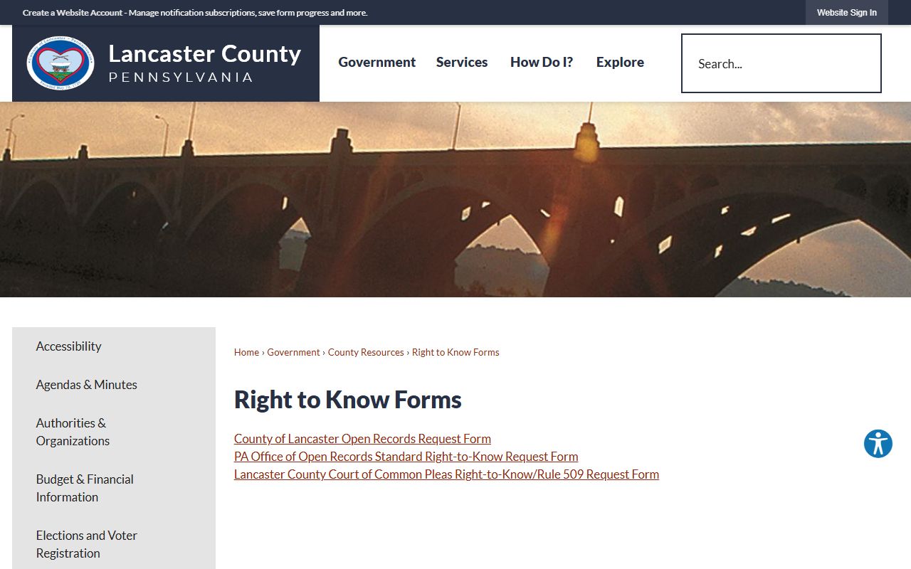 Lancaster County court records open records request forms