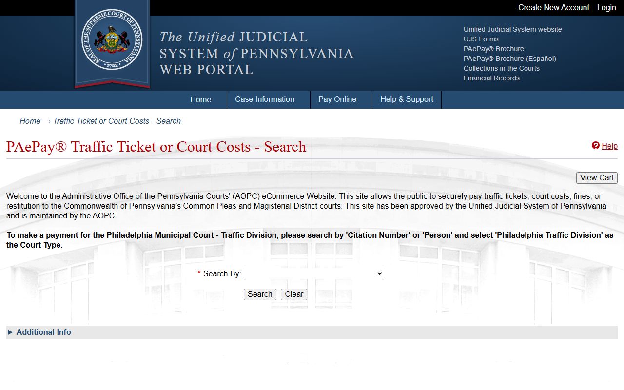 Lancaster County traffic court records PAePay citation search